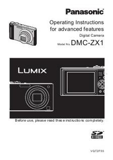 Panasonic Lumix ZX1 manual. Camera Instructions.